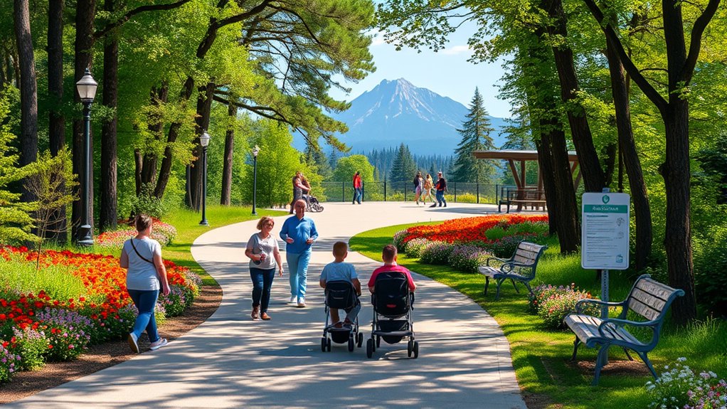 inclusive accessibility for families at a stroller-friendly mountain attraction