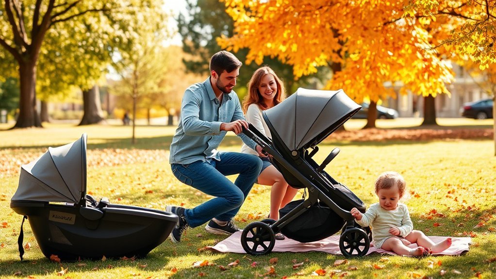 infant car seat stroller combination