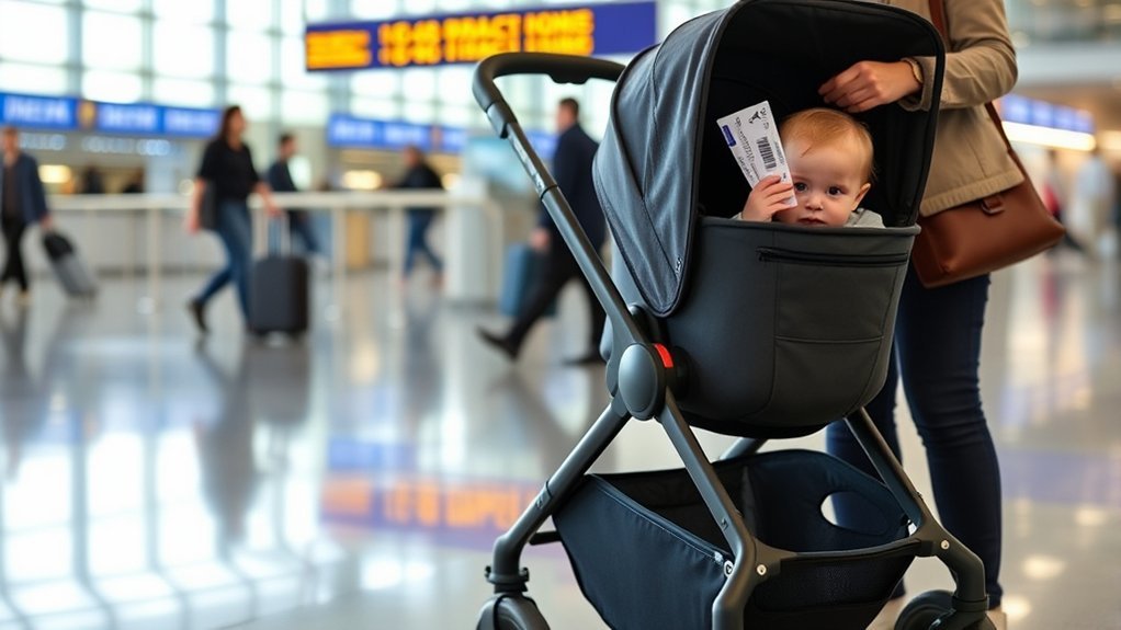 infant ticket policies explained for flying with a Doona stroller