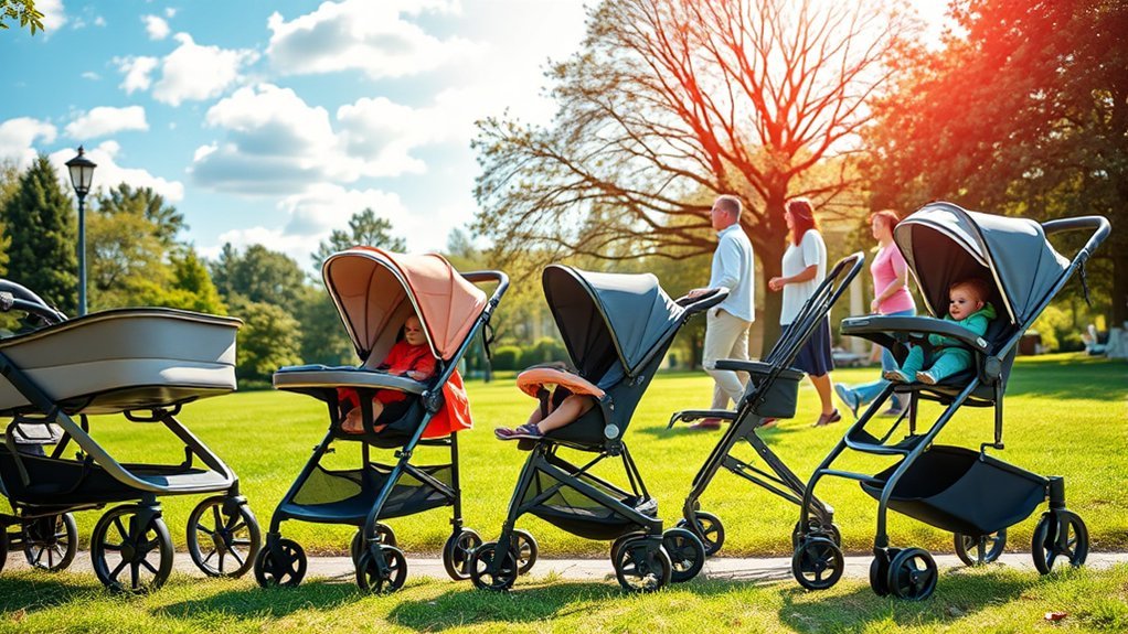 modern strollers with safe and versatile features