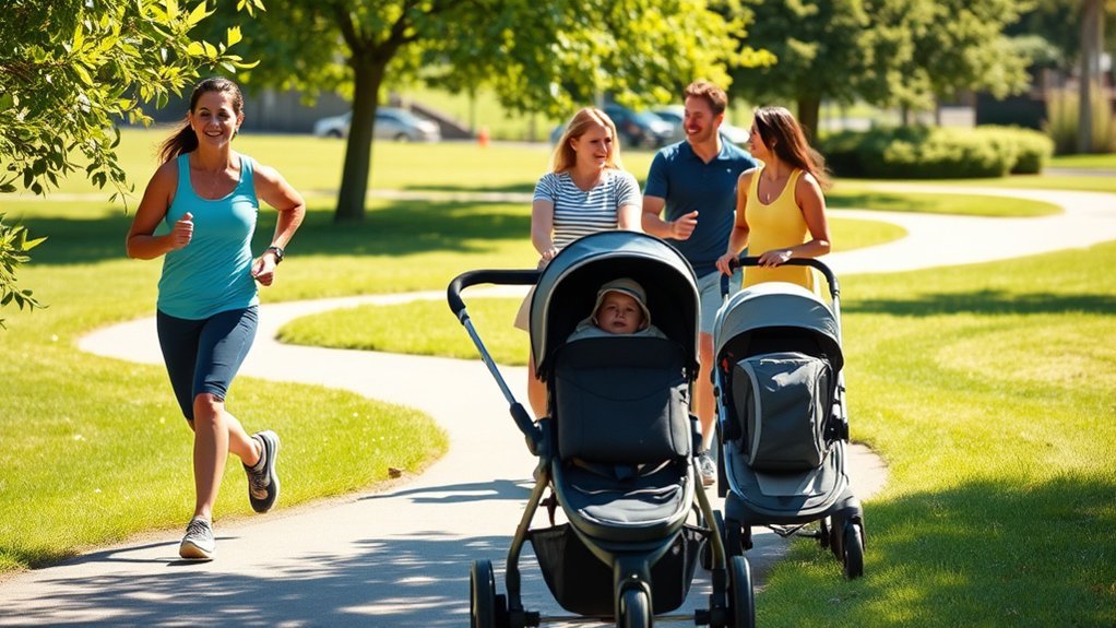 parent community opinions about jogging stroller safety with infants