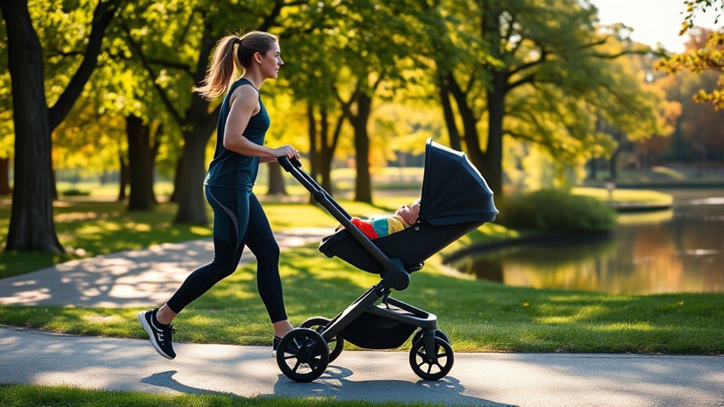 safe tips for running with a jogging stroller