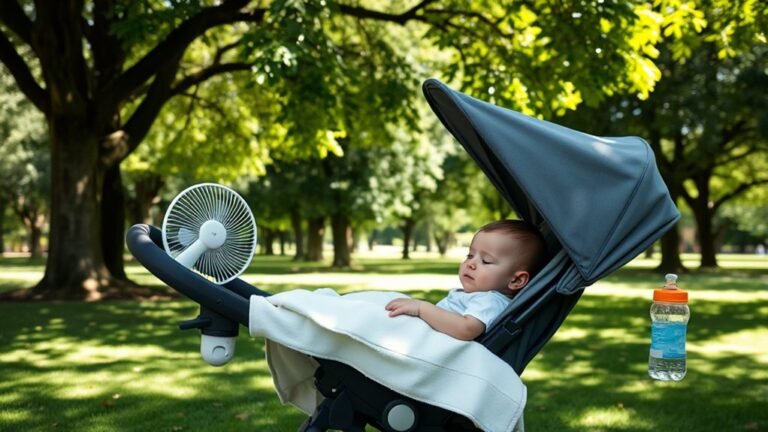keep stroller shaded and ventilated