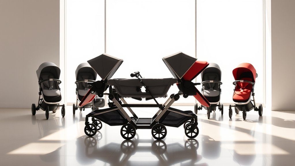 Nuna TRVL dubl lightweight compact double stroller