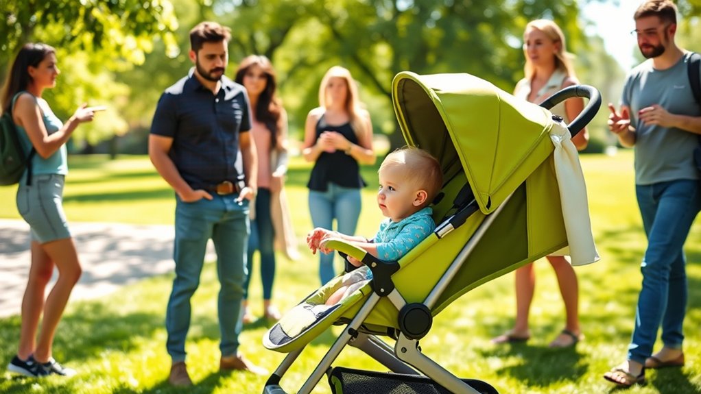 lightweight stroller with limited recline for short trips and travel