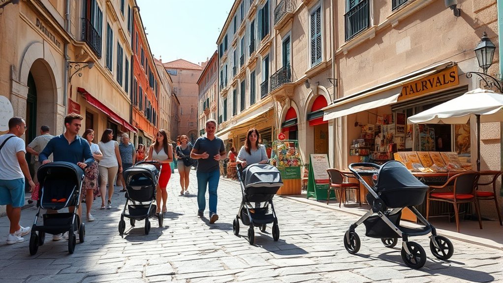 Lightweight travel stroller suitable for Dubrovnik streets