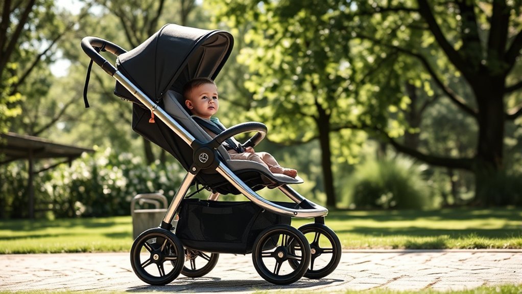 luxury stroller safety features