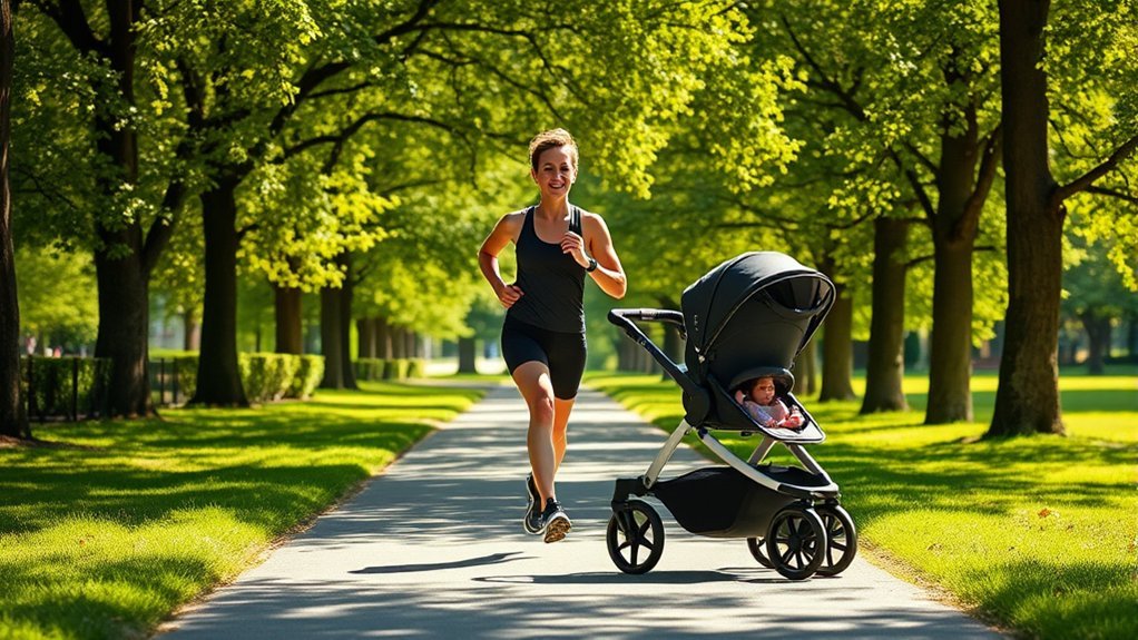 mixed parent feedback about jogging with a Mockingbird stroller