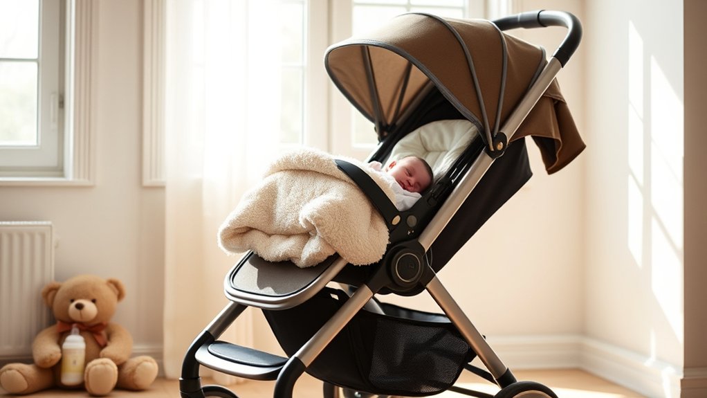 newborn stroller safety features