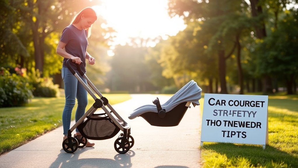 newborn stroller safety guidelines for head support and secure harness use