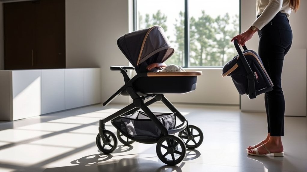 Nuna DEMI Next one-handed folding convenience for parents