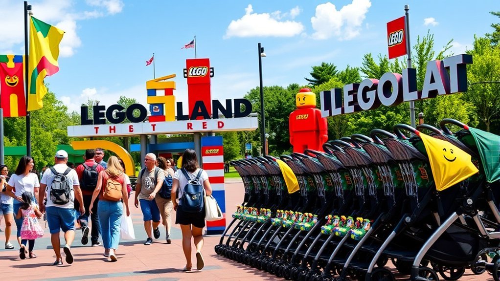 essential items to pack in a stroller for a LEGOLAND visit