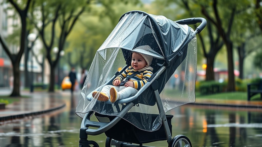 protects stroller from rain