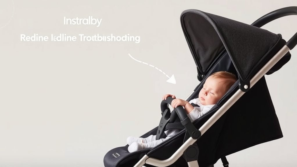 Troubleshooting UPPAbaby stroller recline function issues