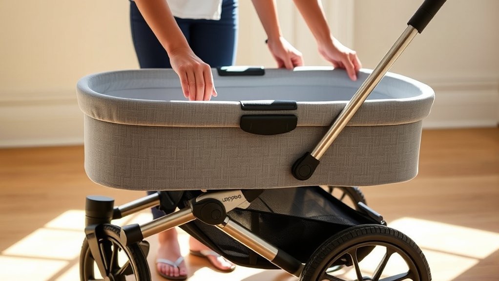 remove uppababy bassinet safely