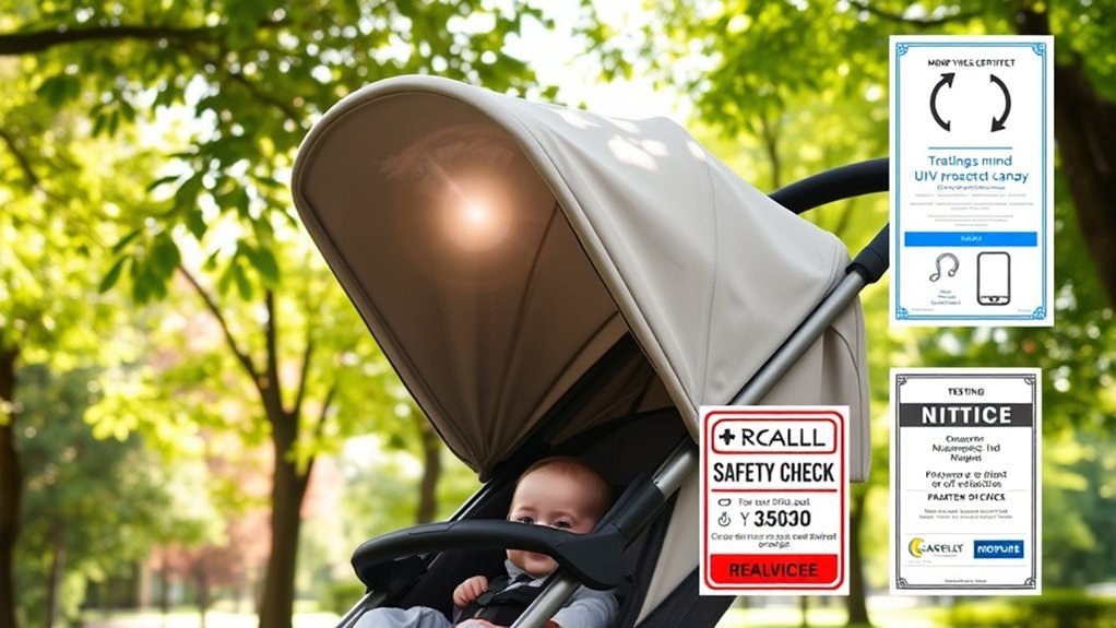 roomy canopy enhances safety