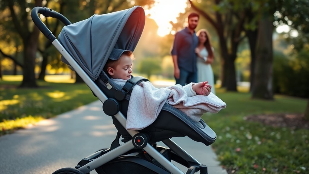 safe stroller options for newborns including bassinet and reclining seat