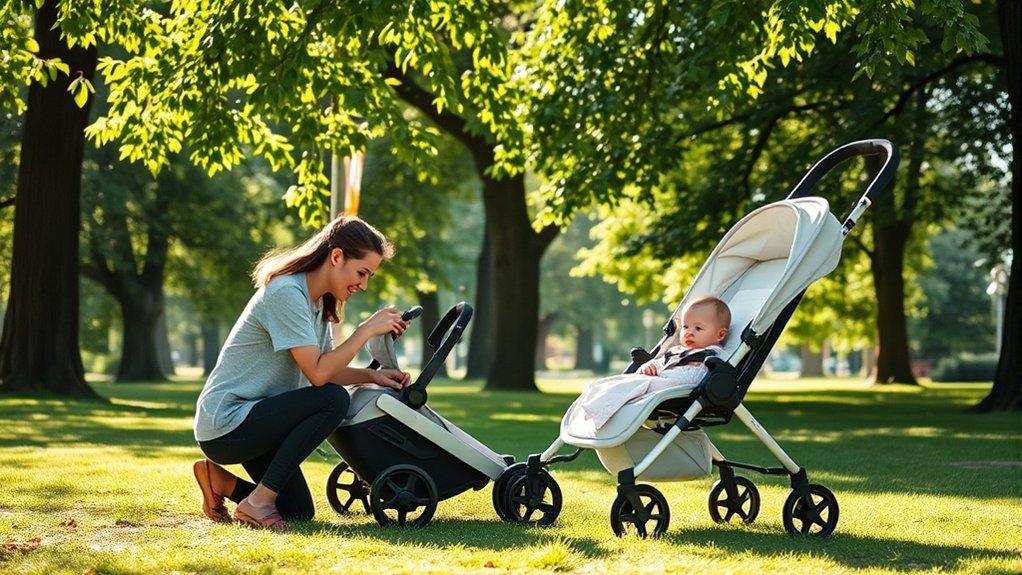 safe stroller seat setup
