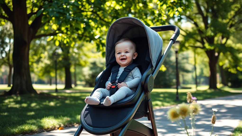 safe stroller transition tips for upright stroller use