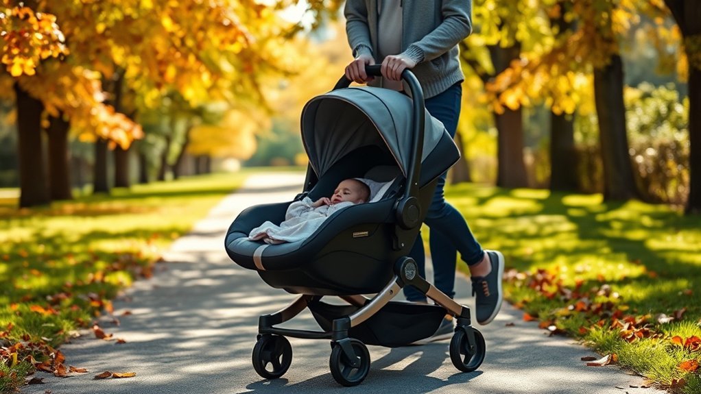 safe stroller walking tips for newborns in car seat strollers