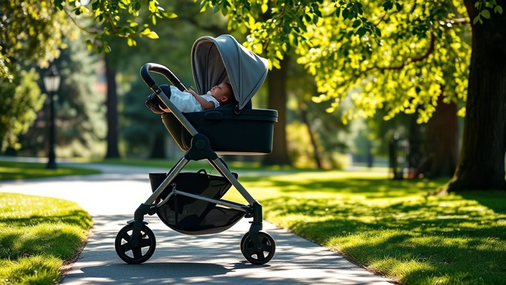 safe fully reclining stroller for infants from birth to 6 months