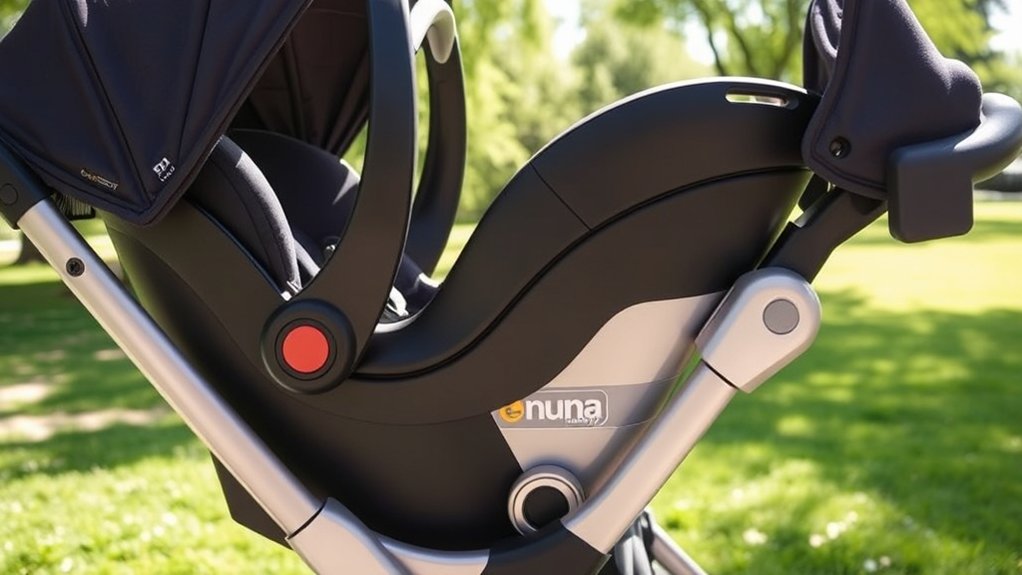 Safe travel system combination with Nuna car seat and UPPAbaby stroller