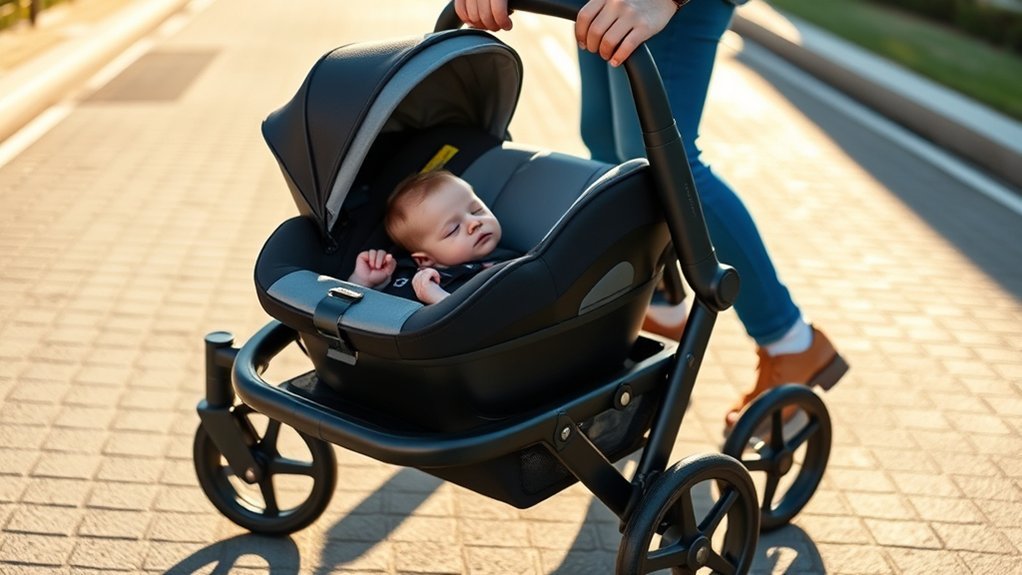 car seat stroller features including safety comfort compatibility and lightweight frame