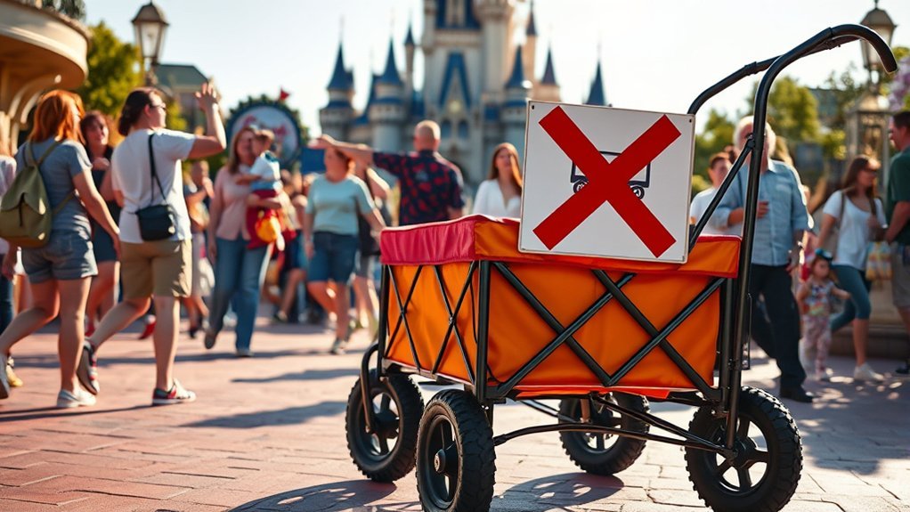Safety concerns with stroller wagons in crowded Disneyland walkways