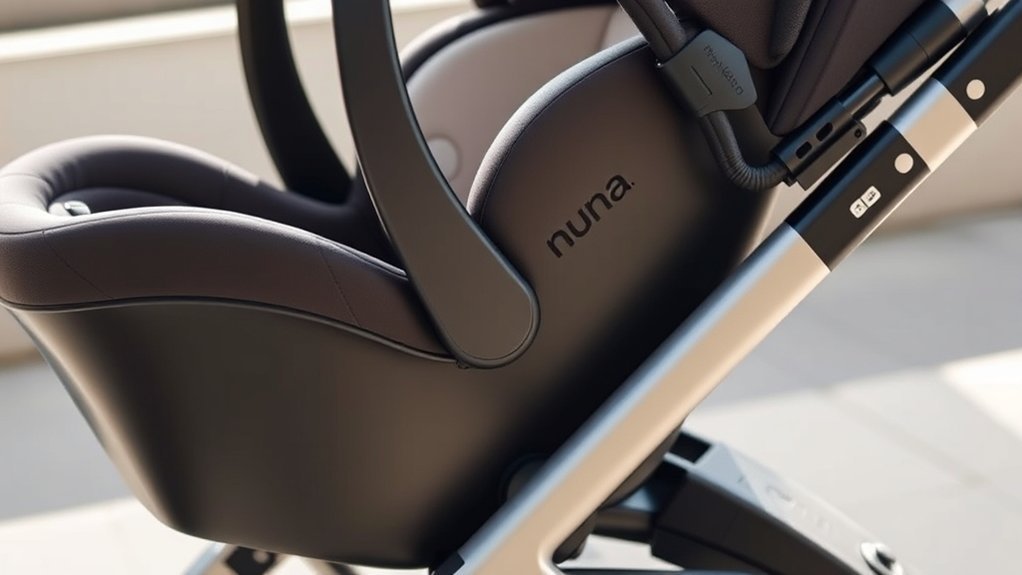 Mockingbird car seat adapter creating a seamless car seat connection