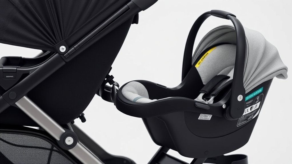 Seamless travel system integration with Nuna car seat and UPPAbaby stroller