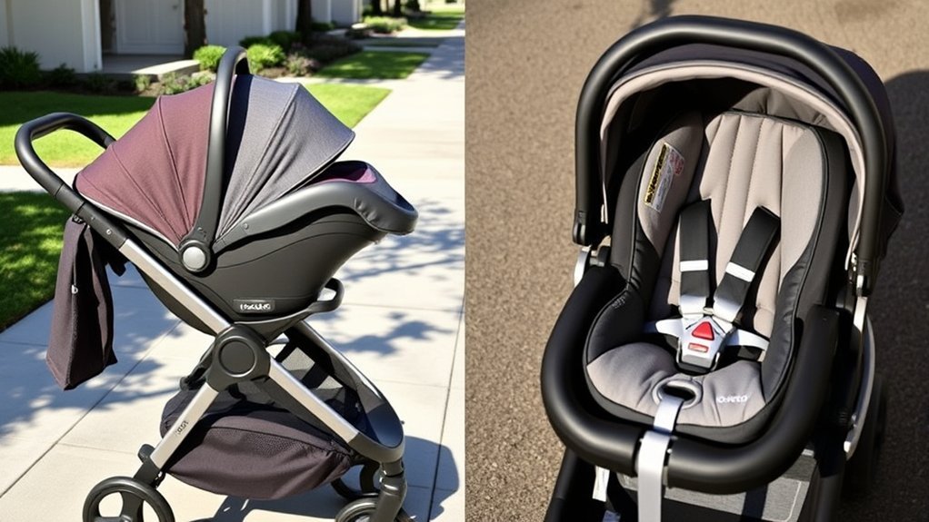 Seamless UPPAbaby travel system with infant car seat and stroller