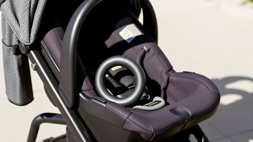 Secure Nuna PIPA attachment on an UPPAbaby stroller adapter
