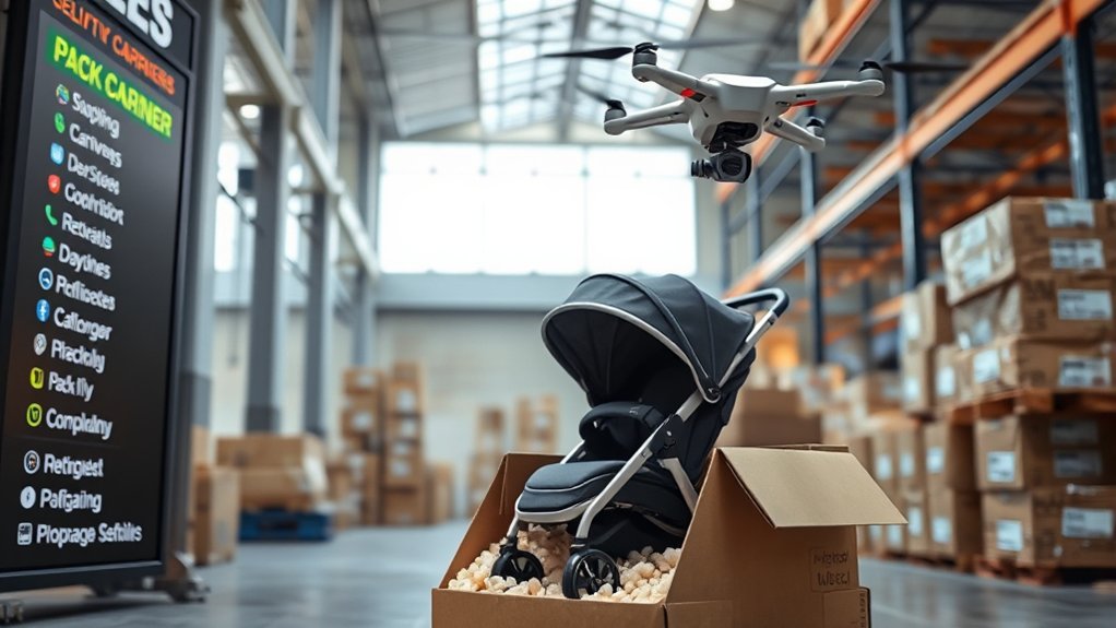 comparing shipping carriers for stroller delivery