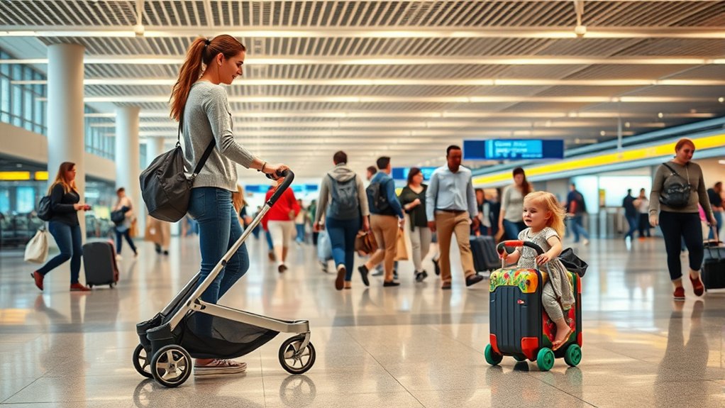 smooth airport travel options for parents with children