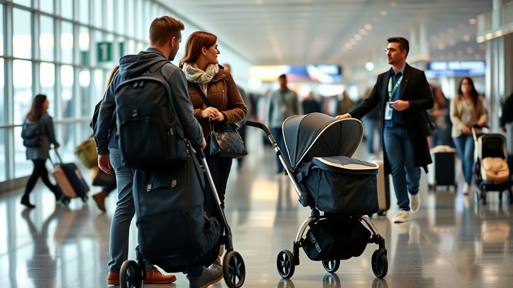 Smooth gate check process for a folded stroller wagon