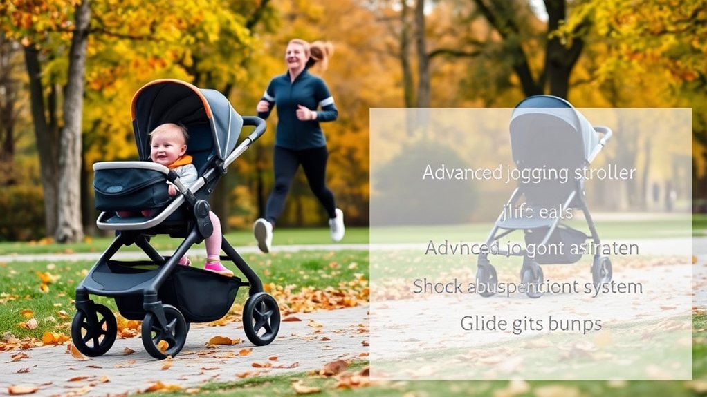 shock absorption for a smooth and safe stroller ride