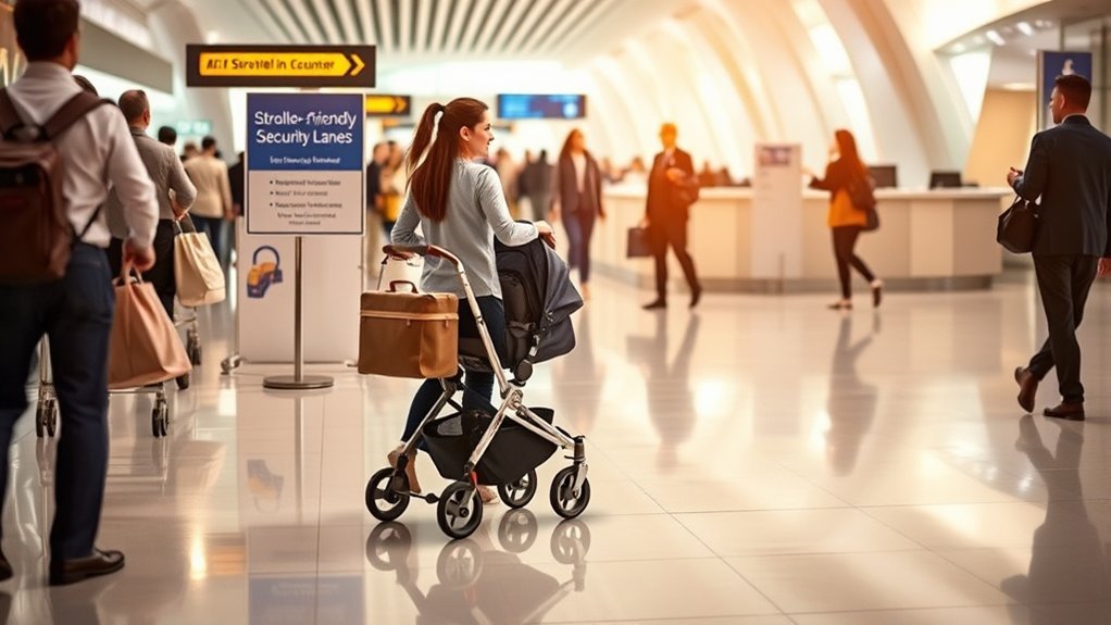 smooth airport navigation with a compact stroller