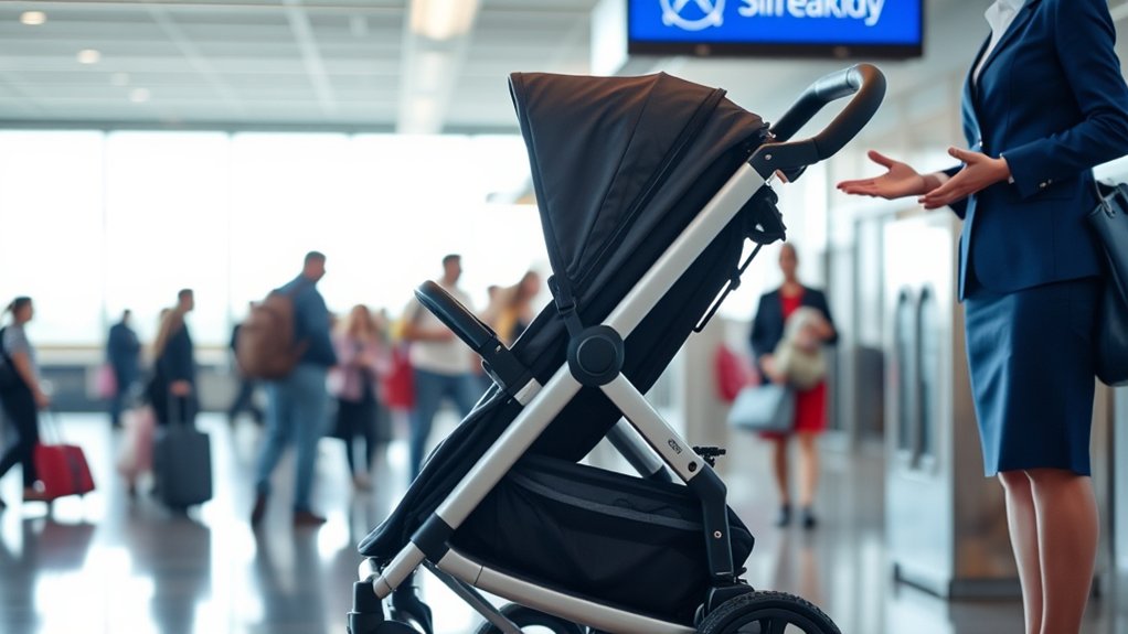 smooth stroller gate checking tips for parents flying with children