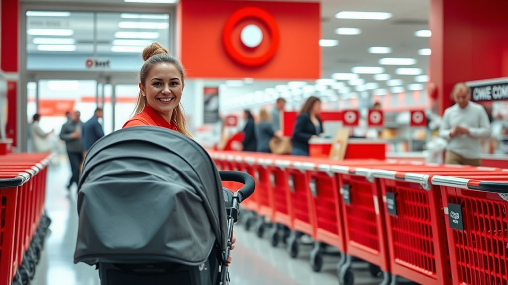 Smooth Target stroller return process with app barcode and original packaging