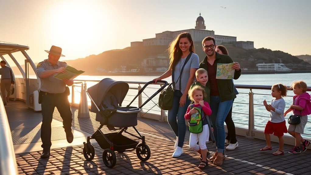 family essentials for visiting Alcatraz with kids and stroller