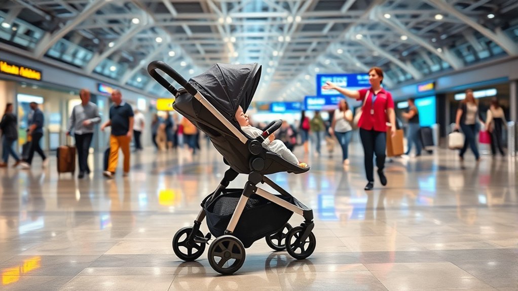 stroller airport navigation tips