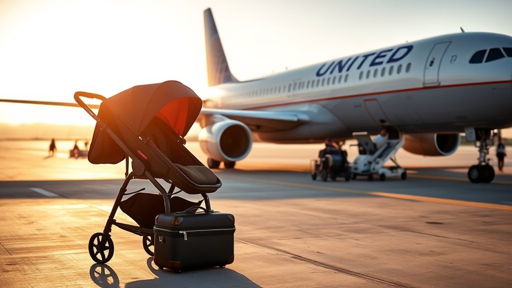 stroller policy united airlines