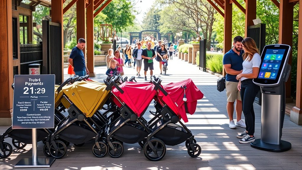 stroller rental pricing and payment options