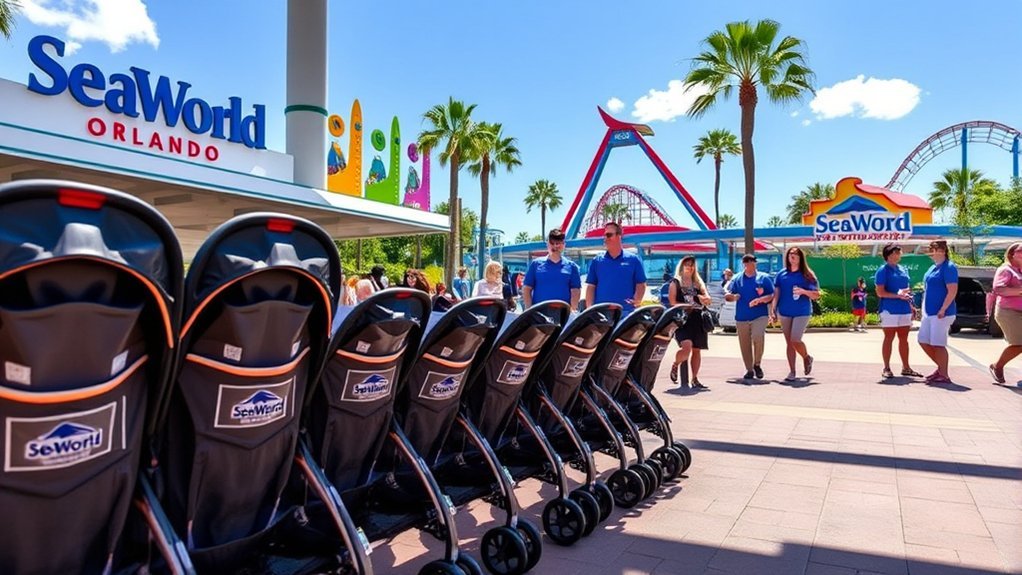 Stroller rental safety guidelines for SeaWorld Orlando families