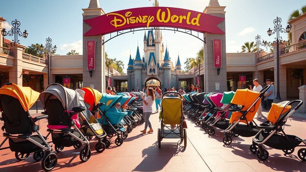 Single and double stroller rentals at Disney World