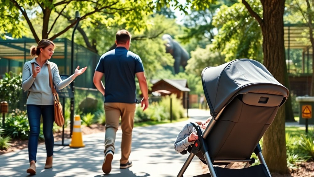 stroller safety at zoo pathways and exhibits
