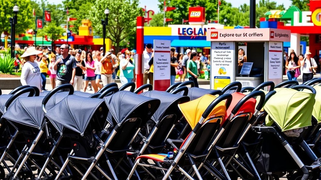 choosing between umbrella and full-size strollers for LEGOLAND