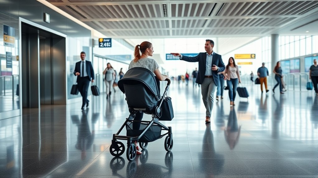 stroller travel airport tips