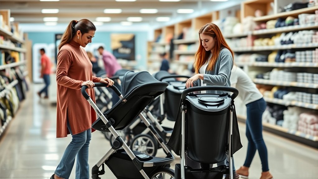 test strollers before purchasing