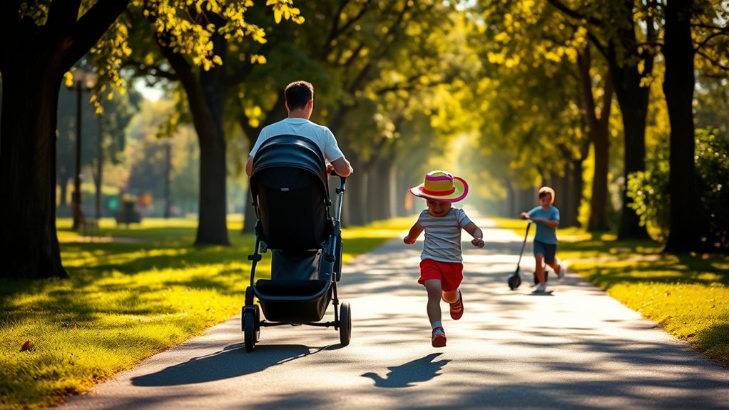 child transitioning away from stroller use around ages 3 to 4